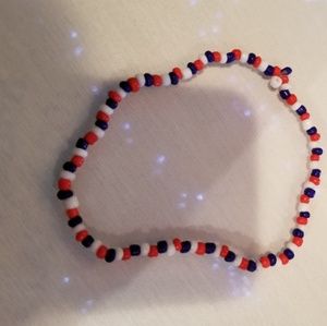 Patriotic Beaded Choker Necklace